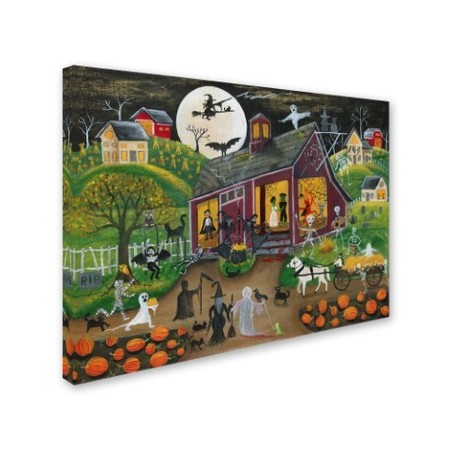 Trademark Fine Art Cheryl Bartley 'Ho Down Barn Dance Halloween' Canvas Art, 14x19 ALI12442-C1419GG